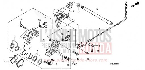 REAR BRAKE CALIPER VT750C2SA de 2010